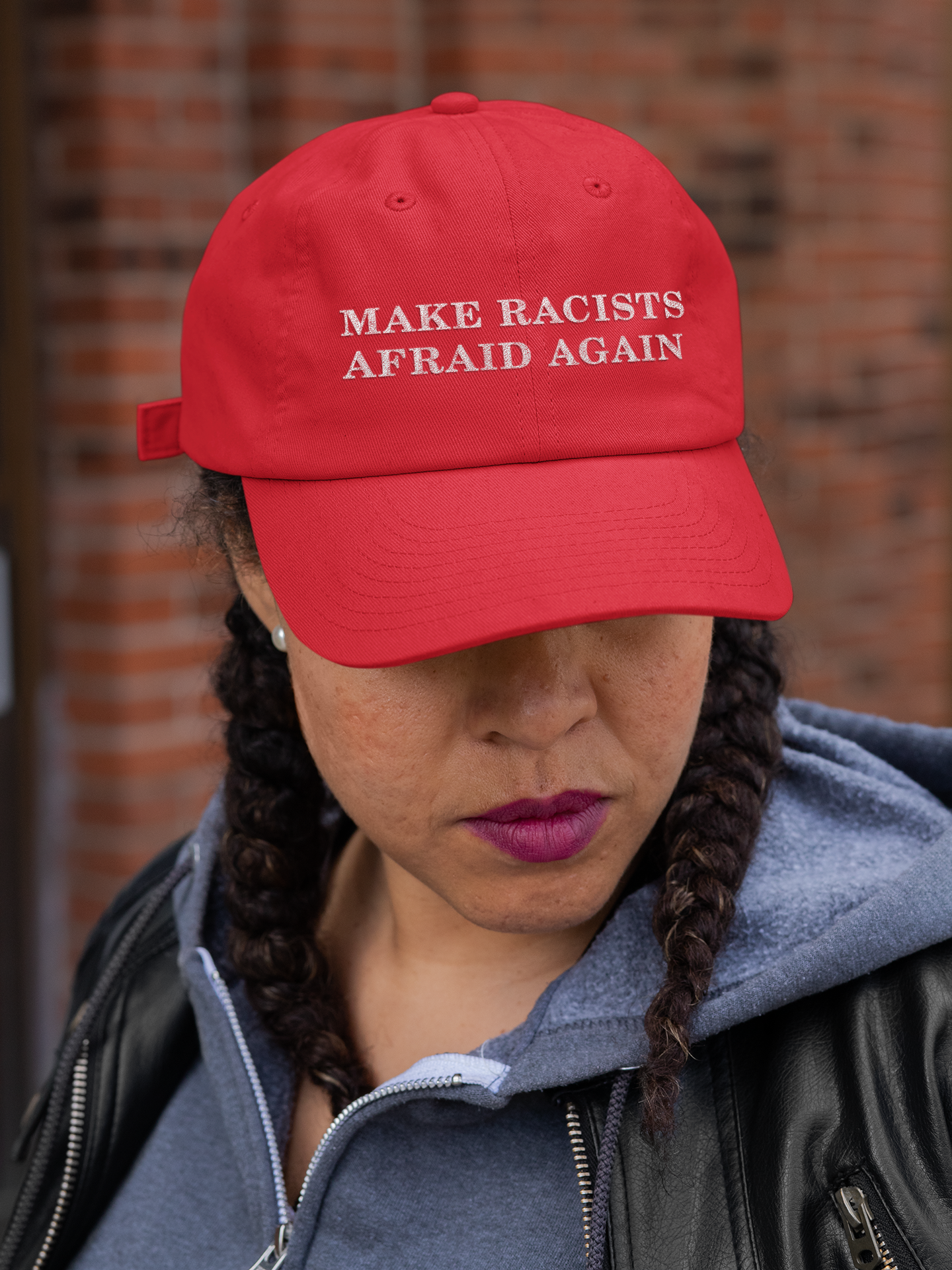 racist afraid maga hat blm black lives matter 